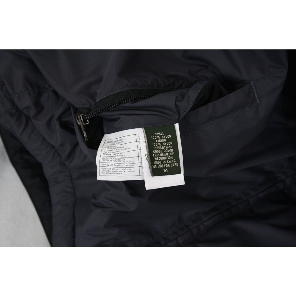 Vintage Eddie Bauer Down Filled Reversible Puffer Vest Black/Blue Mens M - Picture 5 of 11